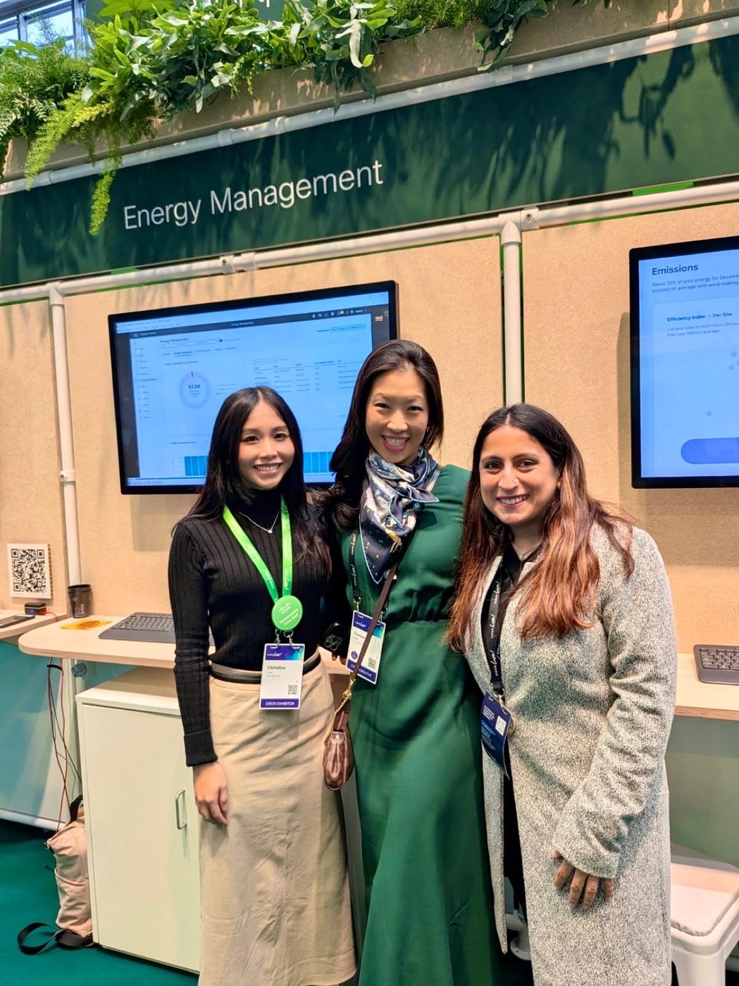 Christina presenting Cisco's energy management platform